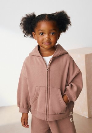 Next, REGULAR FIT - THROUGH HOODIE - Mikina so zipsom - mocha brown