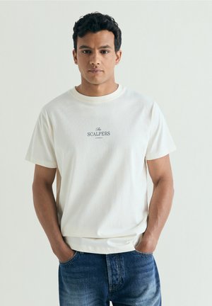 Scalpers, SCALPERS CREATIVE STUDIO TEE - Camiseta estampada - cream