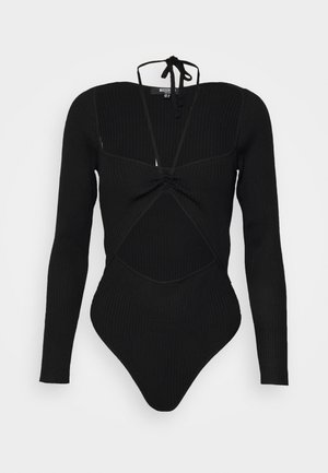 RUCHED FRONT CUT OUT - Jumper - black