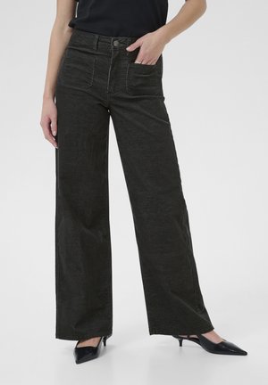 Kaffe WIDE - Trousers - black oyster