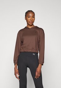 Puma STUDIO FOUNDATIONS HOODY - Hosszú ujjú felső - espresso brown