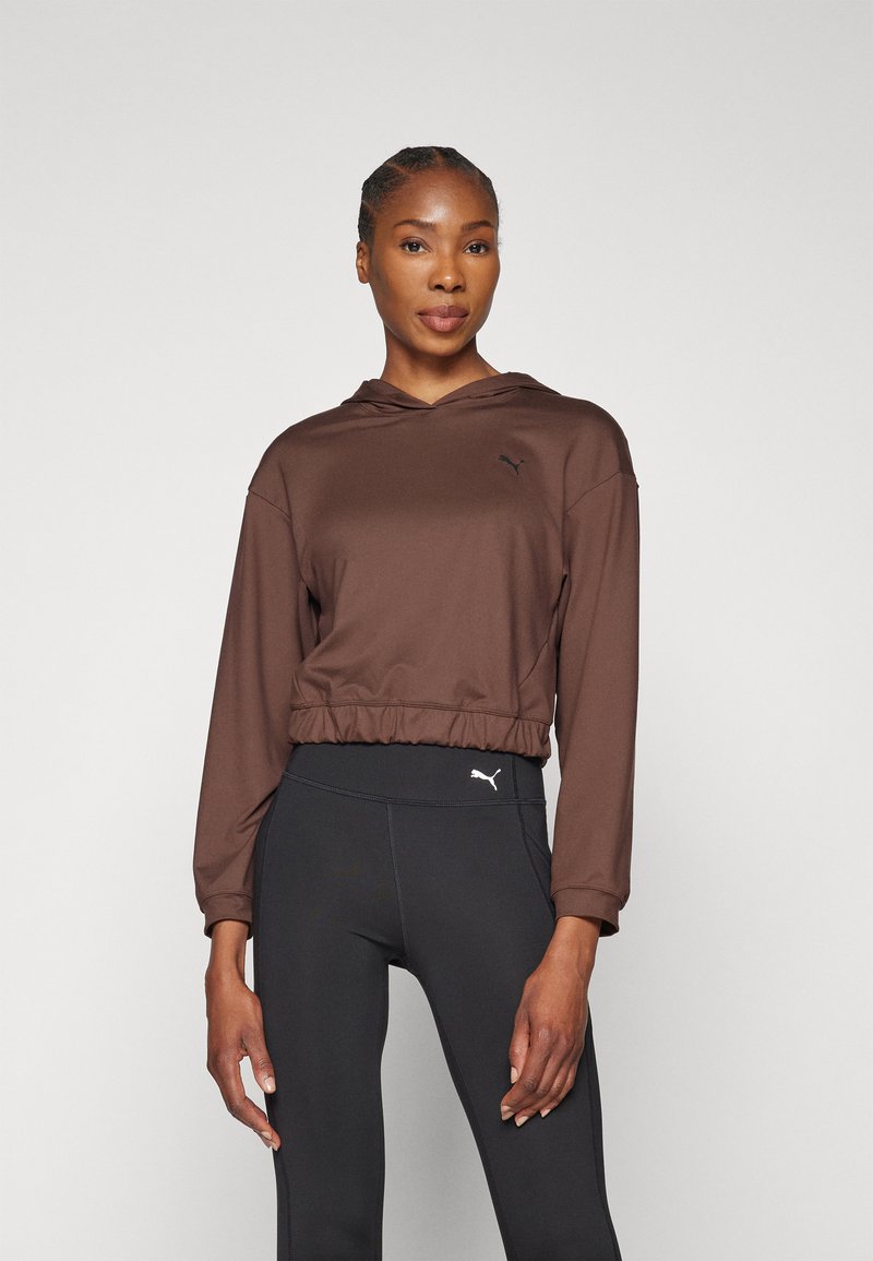 Puma STUDIO FOUNDATIONS HOODY - Maglietta a manica lunga - espresso brown