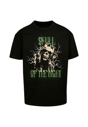 Merchcode, HALLOWEEN - SKULL OF THE NIGHT V2 TEE - T-shirt imprimé - black