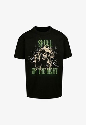 Merchcode, HALLOWEEN - SKULL OF THE NIGHT V2 TEE - T-shirt imprimé - black