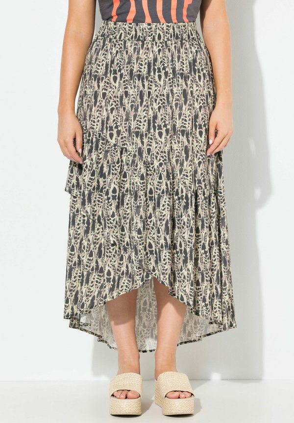 FEATHER PRINT LOOK HI LOW - Maxirock - pale mint