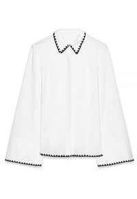 CONTRAST STICH  - Button-down blouse - white