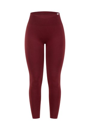 Smilodox, HIGH WAIST SCRUNCH LEGGINGS VONDA - Tights - bordeaux