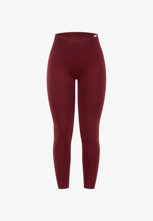 Smilodox, HIGH WAIST SCRUNCH LEGGINGS VONDA - Tights - bordeaux