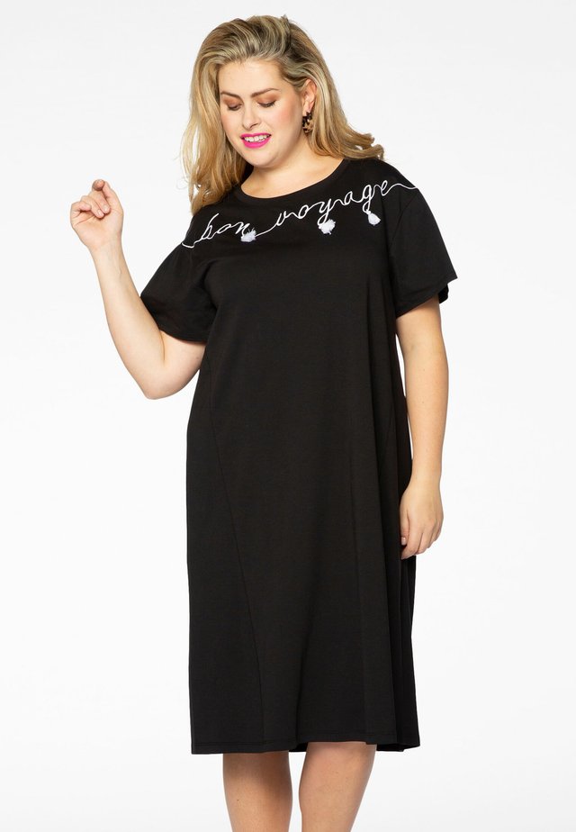 MIT DRUCK - Korte jurk - black