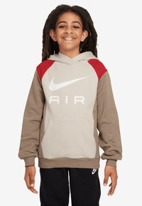 Nike Sportswear AIR - Jersey con capucha - khaki light orewood brn university burn