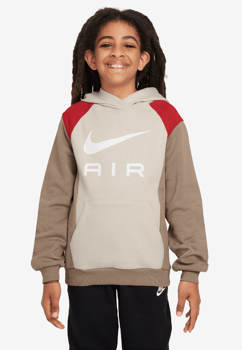 Nike Sportswear AIR - Jersey con capucha - khaki light orewood brn university burn
