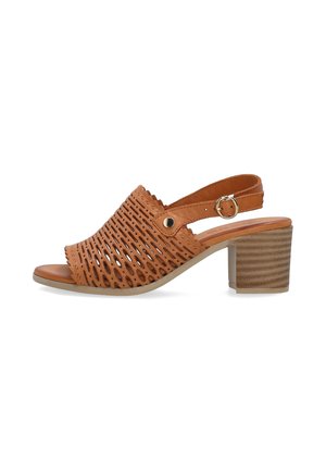 VENEZIA, HIGH HEELED SANDALS - Sandales - brown