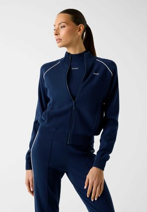 MIT HOHEM KRAGEN - Sweat zippé - dunkelblau