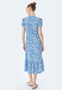 Koton PUFF SLEEVE  - Vardagsklänning - blue