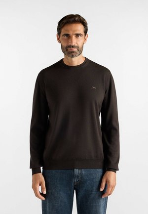 Harmont & Blaine, MAGLIA BASIC UOMO COLLO TONDO - Maglione - mirtillo screziato