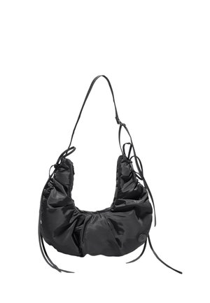 Stradivarius, RUCHED FABRIC CROSSBODY BAG - Sac bandoulière - black