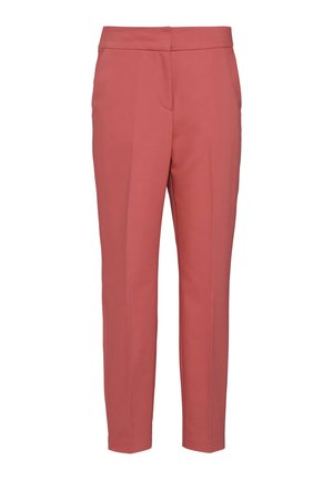 Roze gekleurde broek met een soepele textuur, op maat gemaakte ontwerpen, rechte snit en schuine zijzakken. Geen zichtbare hardware of patronen.