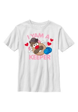 Henry Tiger MR. POTATO HEAD VALENTINE'S DAY I YAM A KEEPER - T-shirt imprimé - white