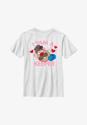Henry Tiger MR. POTATO HEAD VALENTINE'S DAY I YAM A KEEPER - T-shirt imprimé - white