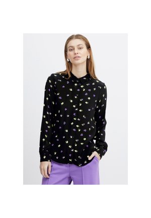 IHELIMA - Button-down blouse - black flower