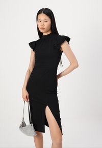 WAL G. ASHLY RUFFLE MIDI - Kokteiļkleita/ballīšu kleita - black