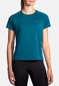 Brooks SPRINT FREE SHORT SLEEVE 2.0 - Spordi T-särk - moroccan blue