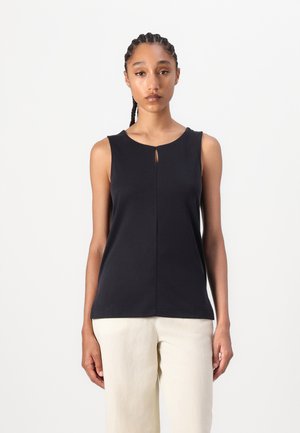 TOM TAILOR CREW NECK - Top - deep black