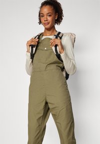 Fjällräven VARDAG DUNGAREE TROUSERS W - Hlače za na prostem - green
