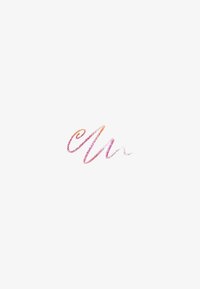Conception texte dans un dégradé de rose et d'orange, avec une texture scintillante, mettant en avant une police de style cursif sur un fond blanc.