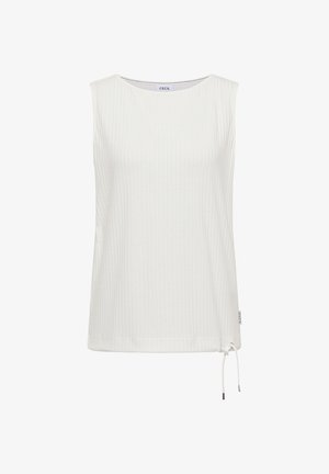 Cecil, TOP IN A RIBBED TEXTURE WITH BOAT NECKLINE - Débardeur - vanilla white