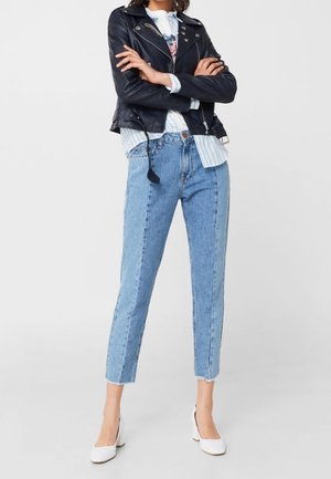 Mango Bunda z umělé kůže - dark blue