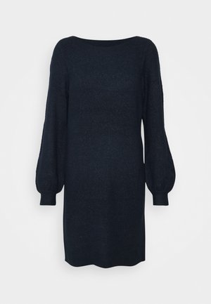VMLEFILE BALLOON BOATNECK DRESS - Strikkjoler - navy blazer
