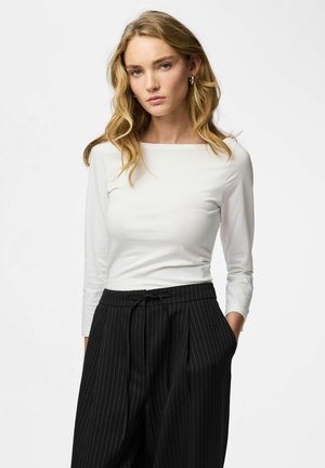 3/4-ÄRMELN PCPHOEBE U-BOOT-AUSSCHNITT - T-shirt à manches longues - cloud dancer