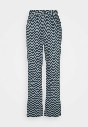 WAVE PRINT DAD - Straight leg jeans - blue
