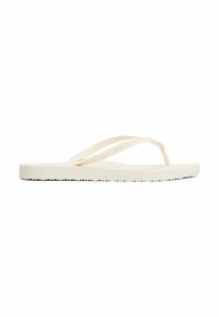Tommy Hilfiger TEXTURED LOGO FLIP-FLOPS - Pool shoes - ivory petal