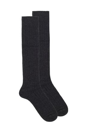 LONG FINE RIB - Socken - grau - charcoal grey