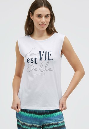 Soccx, SOCCX TOP MIT ARTWORK UND RÜCKEN-DETAIL - Print T-shirt - opticwhite