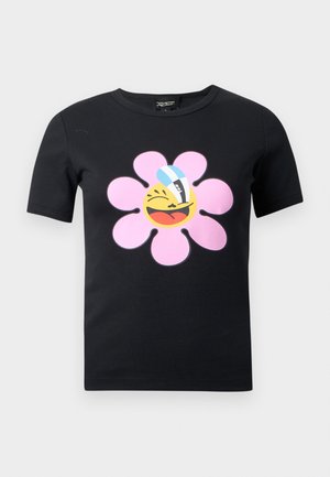 DAISY RINGER TEE - T-shirt print - black/multi-coloured