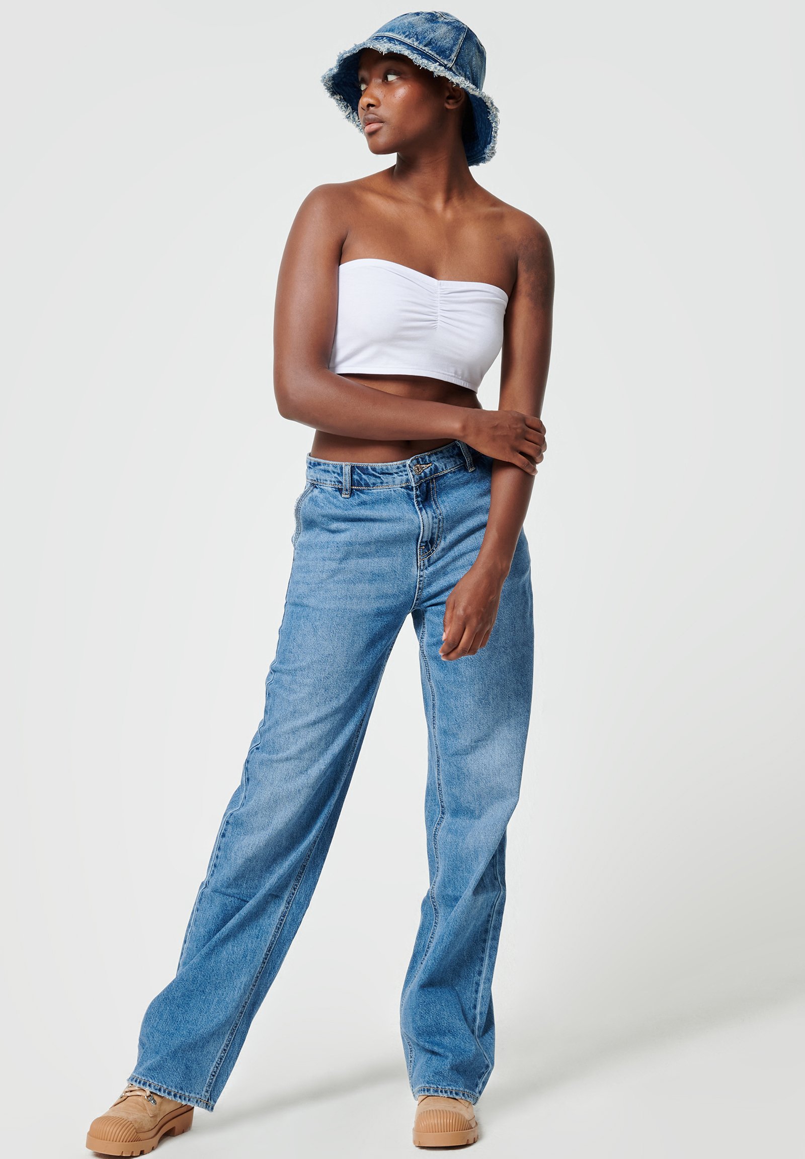 Pimkie STRAIGHT LEG JEANS - MID WAIST - Jeans a sigaretta - denimblau/blu -  Zalando.it
