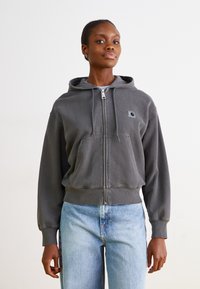 Carhartt WIP HOODED NELSON JACKET - Lukuga pusa - graphite