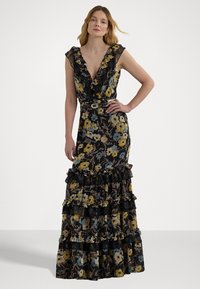 Lauren Ralph Lauren FLORAL RUFFLE-TRIM GEORGETTE GOWN - Oblečenie na špeciálnu príležitosť - black multi