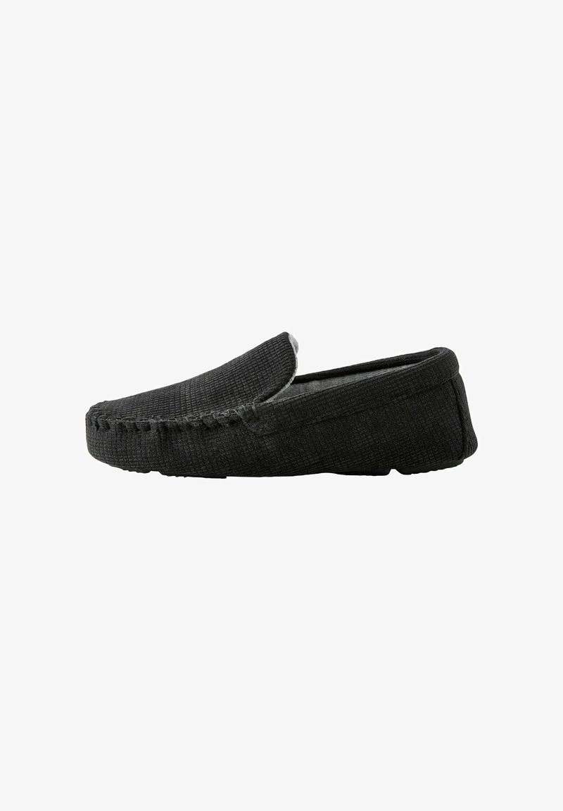 Next REGULAR FIT - TEXTURED - Moccasins - black