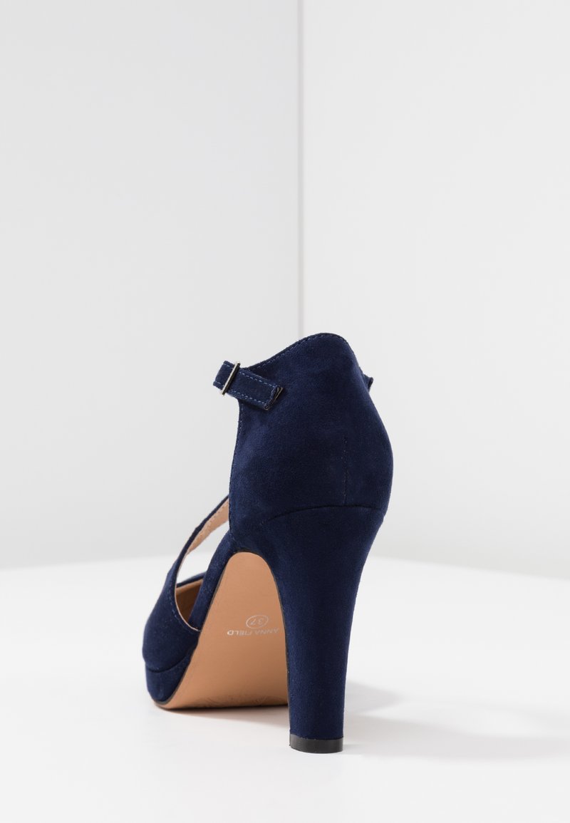 Escarpins Bandolino Talons Chaussure Femme Bleu Foncé Italie Taille 6 - Chic Et Confortable !
