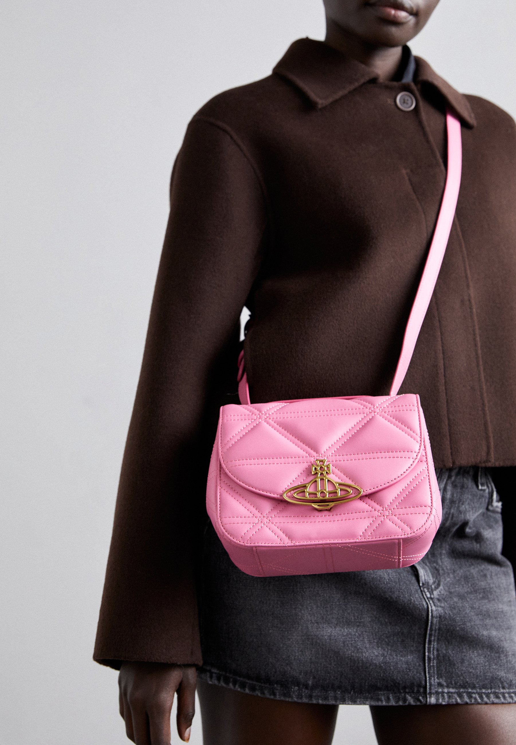 Vivienne Westwood LINDA CROSSBODY - Cross body bag - pink
