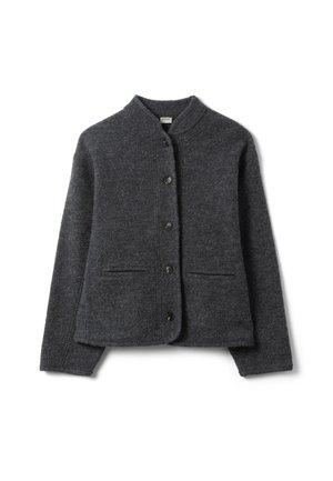 Stefanel, CARDIGAN WITH CREW NECK, OVERSIZED FIT. - Chaqueta de punto - grey marl