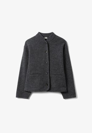 Stefanel, CARDIGAN WITH CREW NECK, OVERSIZED FIT. - Chaqueta de punto - grey marl