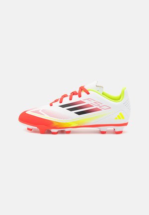 F50 CLUB FIRM/MULTI-GROUND KIDS - Botines de fútbol para terreno firme - footwear white/core black/solar yellow