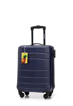 SMALL SUITCASE WITH LUGGAGE TAG FROM ABS - Wheeled suitcase - dark blue