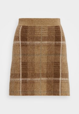 Polo Ralph Lauren PLAID MINI  - Minijupe - camel multi