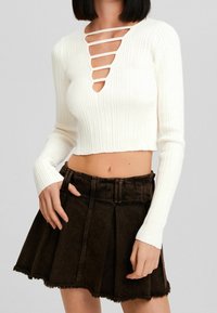 Bershka Pullover - white